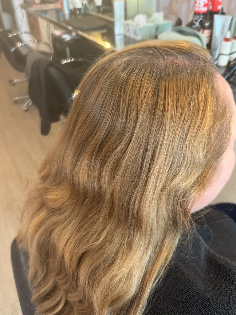 Honey blonde balayage soft waves, Redcliffs