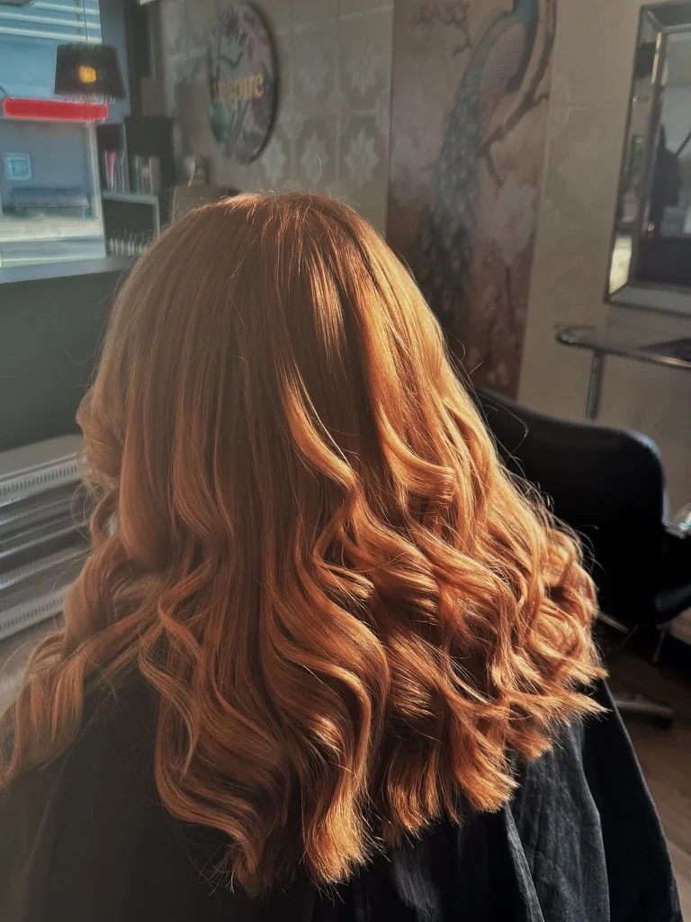 Vibrant copper curls, Babalon for Hair Christchurch colourist