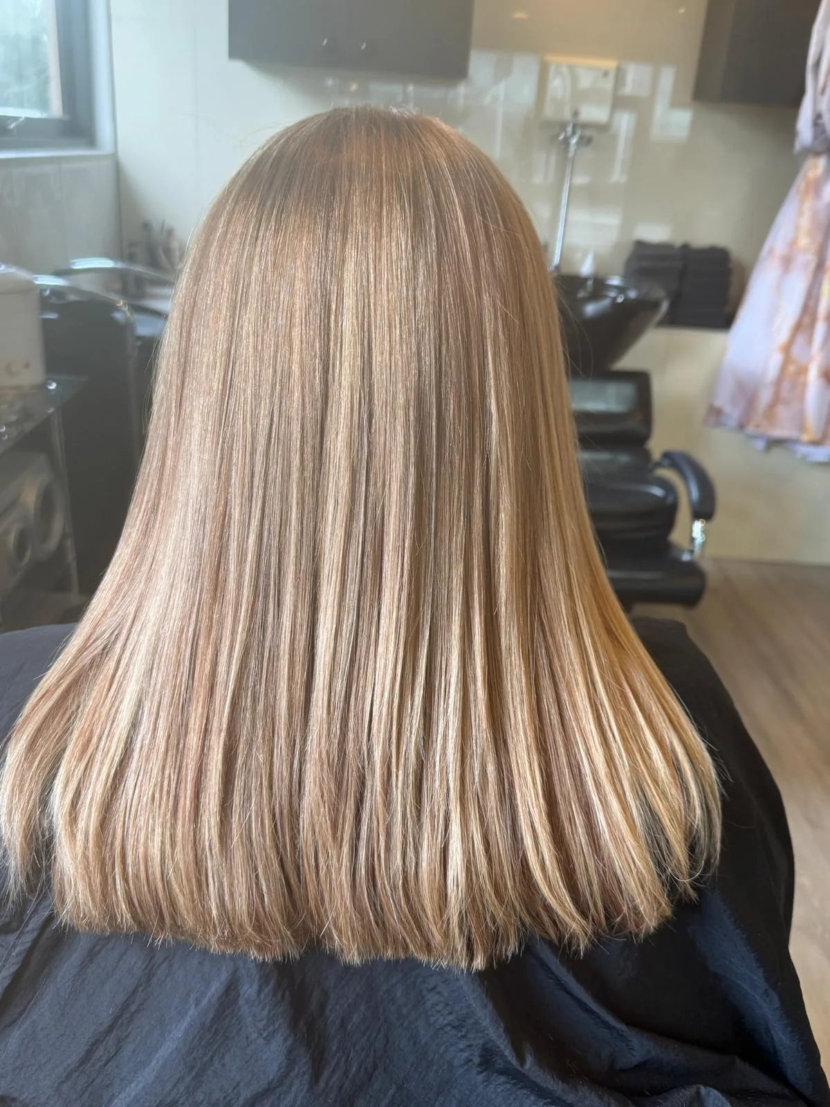 Honey blonde balayage straight, Christchurch